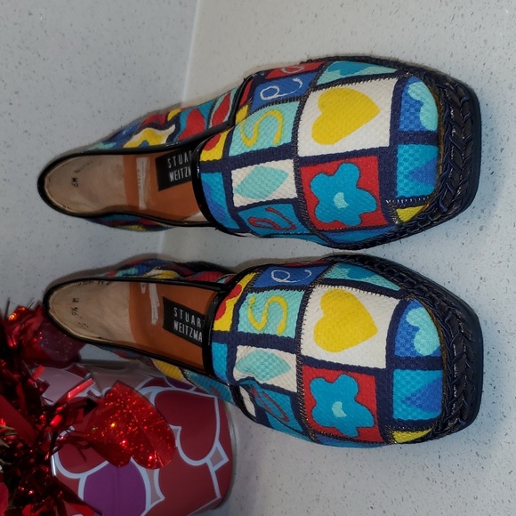 NWOT STUART WEITZMAN colorful loafers (sz 9.5) - Picture 3 of 8